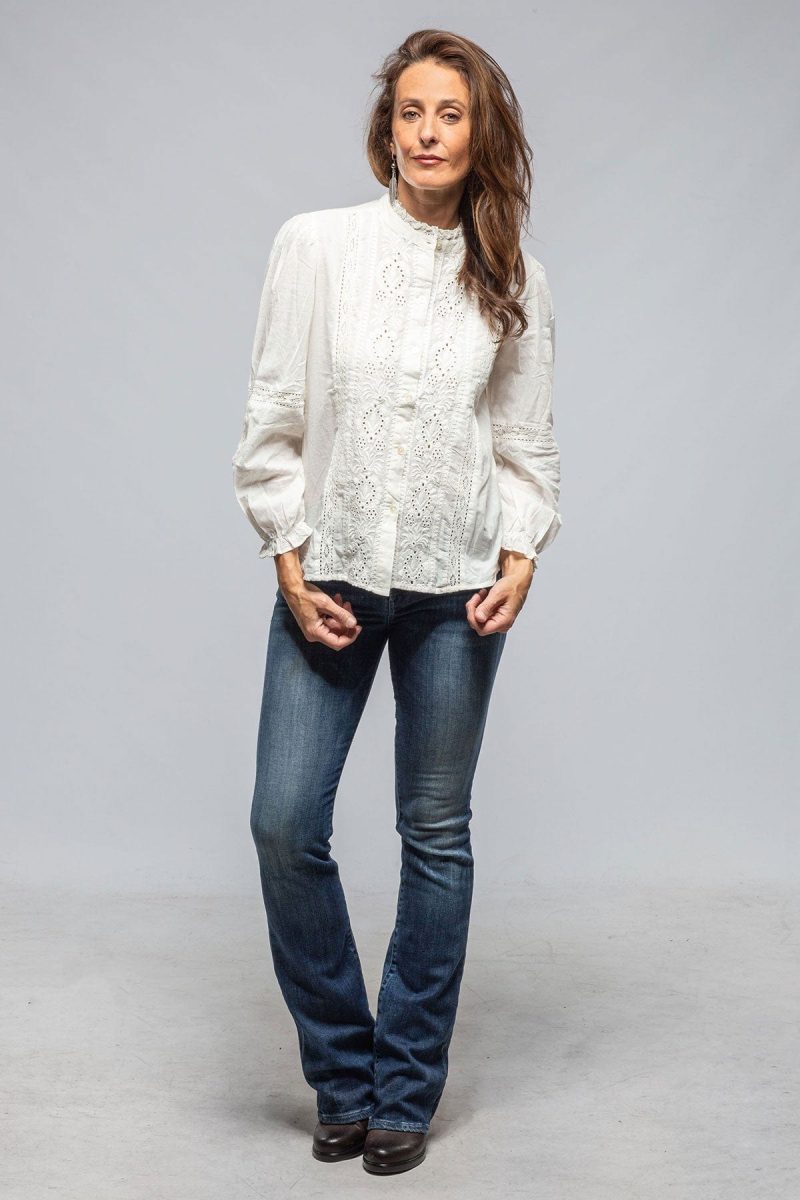 maison hotel ellie blouse w eyelit embroidery details in off white ladies blouses axels vail 40508527280362