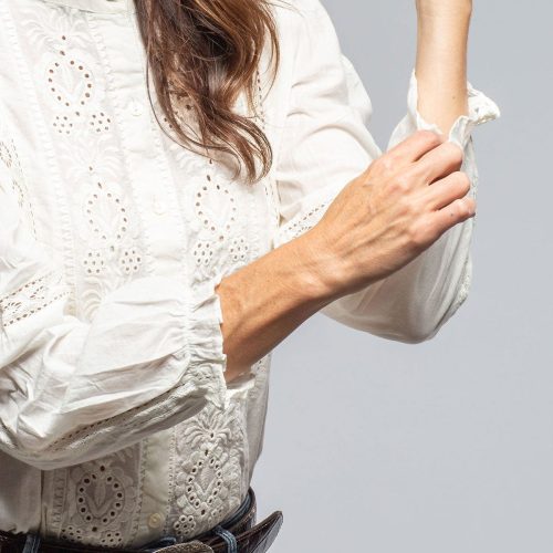 maison hotel ellie blouse w eyelit embroidery details in off white ladies blouses axels vail 40508527345898