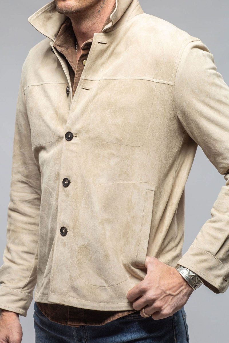 manto corralejo suede overshirt in palomino mens outerwear leather axels vail 40615976829162