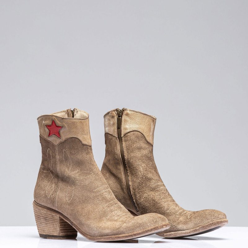 marco delli stella boot in stone w red star ladies european boots axels vail 40420761731306