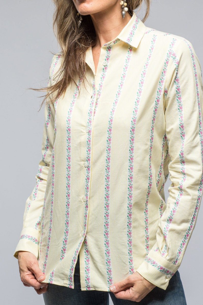 mazzarelli prato shirt w floral taping ladies blouses axels vail 39147597070570