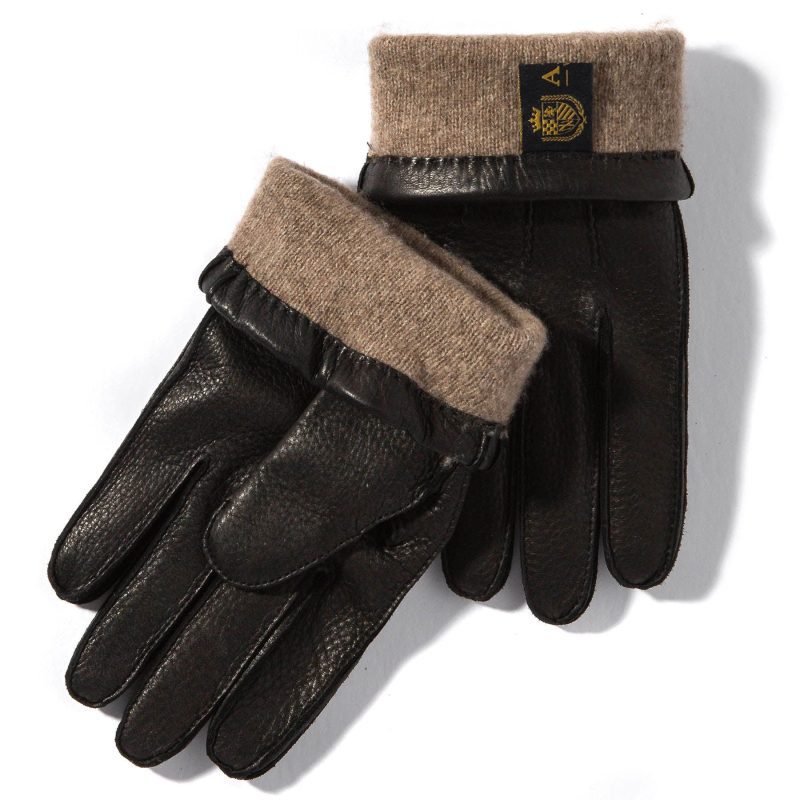 merola gloves bozeman deerskin gloves in black mens accessories gloves axels vail 39707517092074