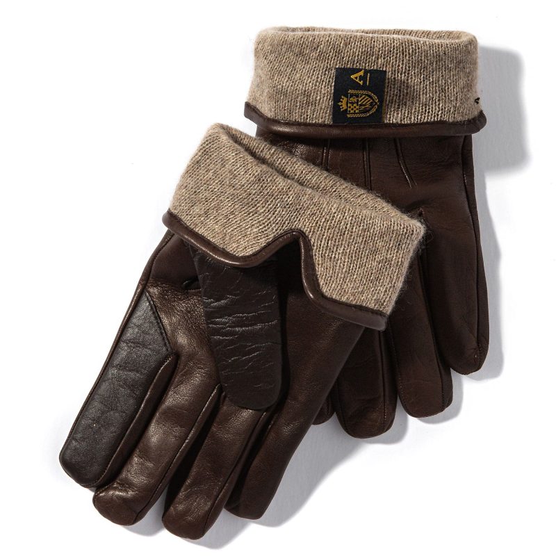 merola gloves parigi nappa touch gloves in dark brown mens accessories gloves axels vail 39707517452522