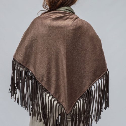 miraggio ponderosa reversible cashmere fringe shawl in olive taupe ladies accessories scarves axels vail 40508508930282