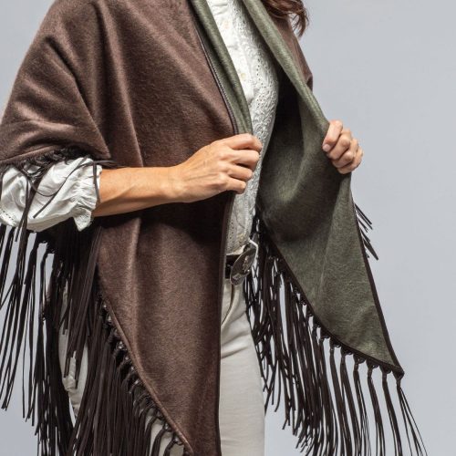 miraggio ponderosa reversible cashmere fringe shawl in olive taupe ladies accessories scarves axels vail 40508509061354