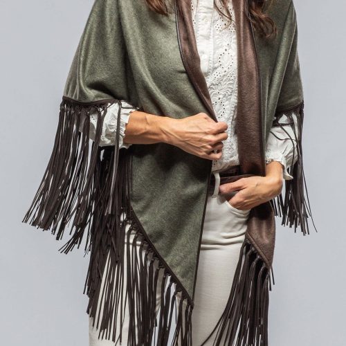 miraggio ponderosa reversible cashmere fringe shawl in olive taupe ladies accessories scarves axels vail 40508509257962