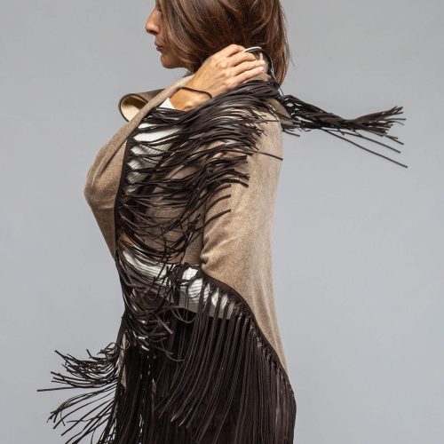 miraggio ponderosa reversible cashmere fringe shawl in rust camel ladies accessories scarves axels vail 40466618613994