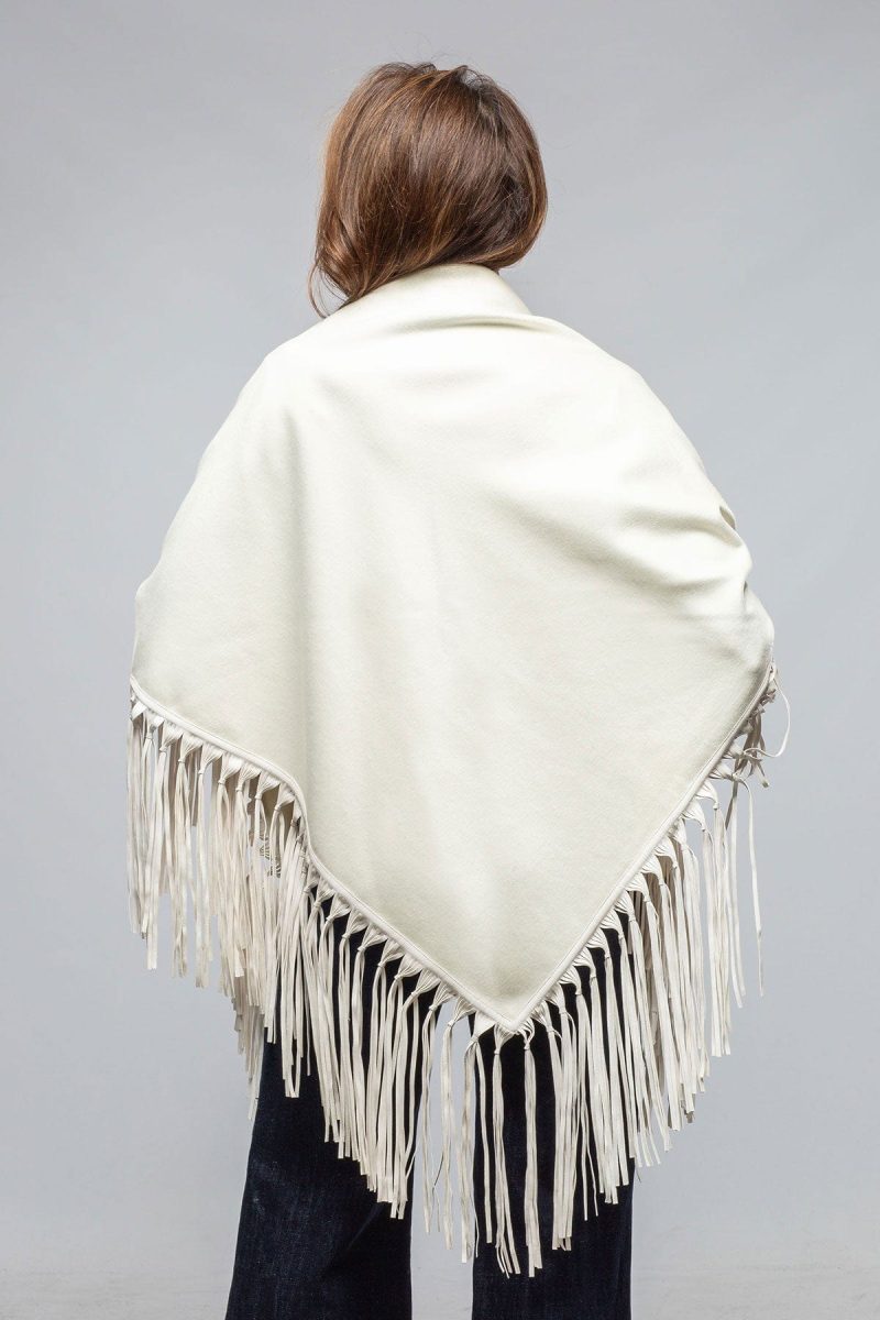 miraggio ponderosa reversible cashmere fringe shawl in white cream ladies accessories scarves axels vail 40591421702378