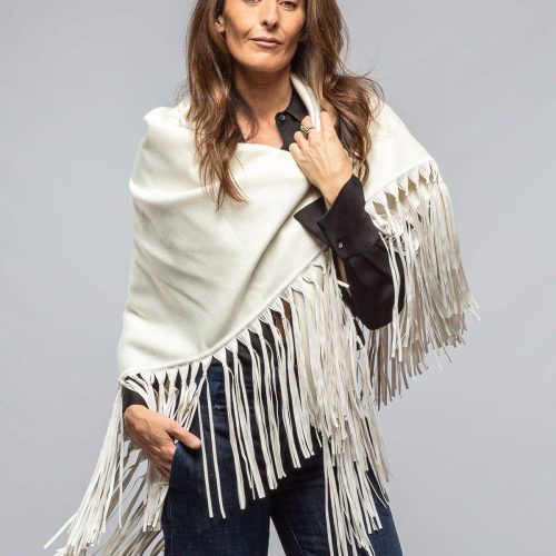 miraggio ponderosa reversible cashmere fringe shawl in white cream ladies accessories scarves axels vail 40591421833450