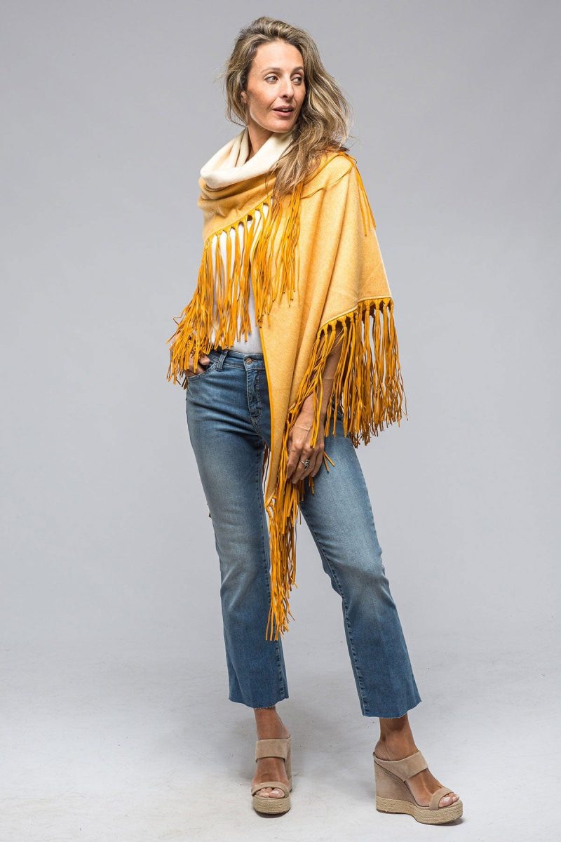 miraggio ponderosa reversible cashmere fringe shawl in yellow white ladies accessories scarves axels vail 39039243387114