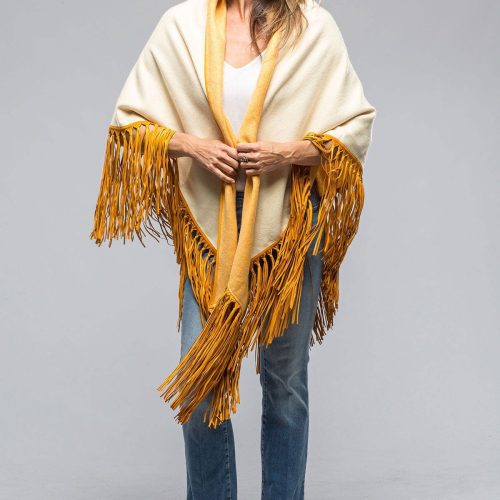 miraggio ponderosa reversible cashmere fringe shawl in yellow white ladies accessories scarves axels vail 39039243452650