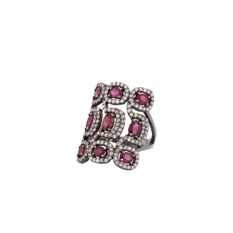 mizana nine ruby diamond square ring ladies jewelry rings axels vail 28290419392701