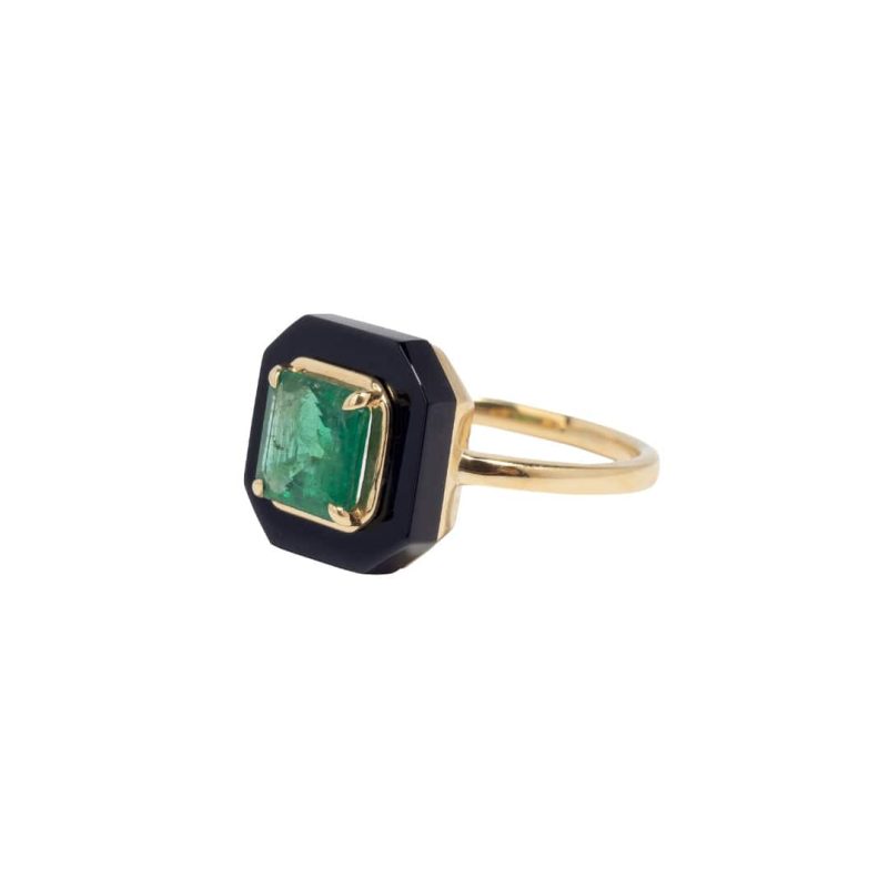 mizana rite of initiation emerald amp onyx ring ladies jewelry rings axels vail 38428580053226