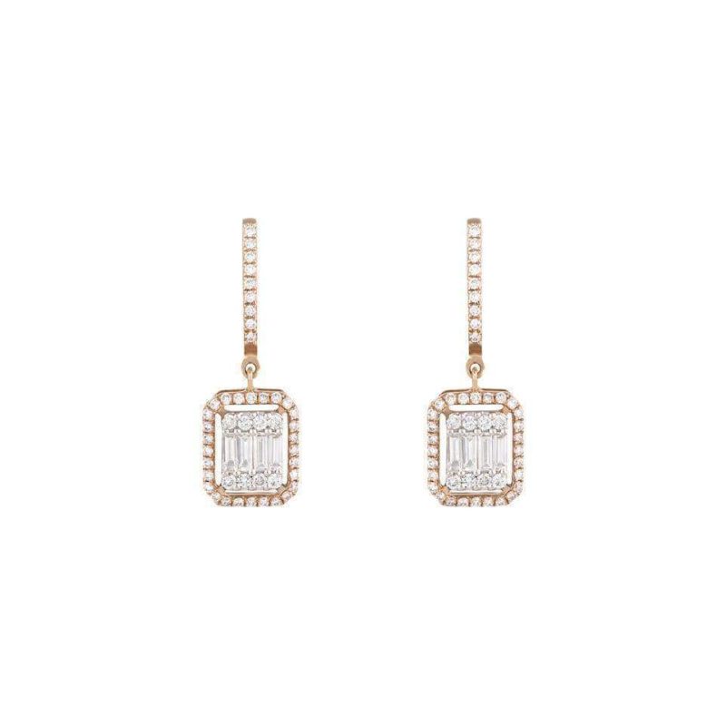 mizana rose gold amp diamond parrallel earrings ladies jewelry earrings axels vail 29665918714045