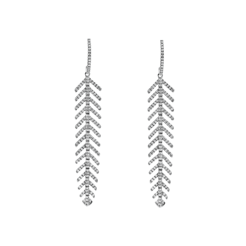 mizana white gold diamond serene feather earring jewelry earrings axels vail 40506167394538