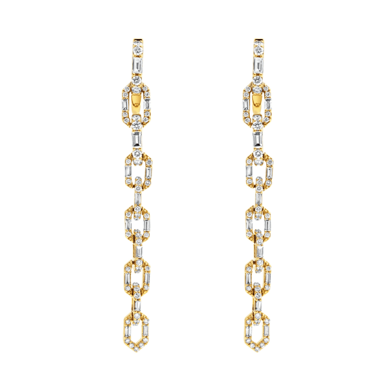 mizana yellow gold diamond enchanted links earrings jewelry earrings axels vail 40506368295146