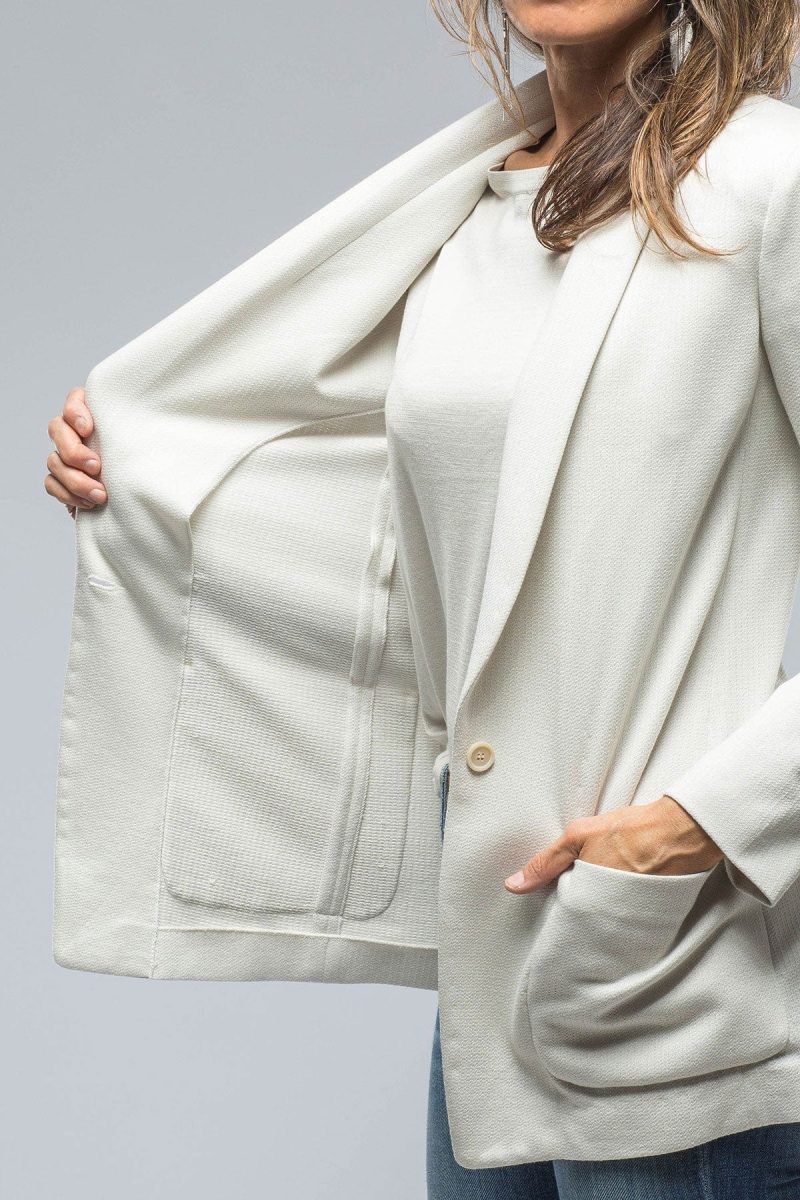 nells nelson odette knit blazer in stone ladies tailored jackets axels vail 38641618944234