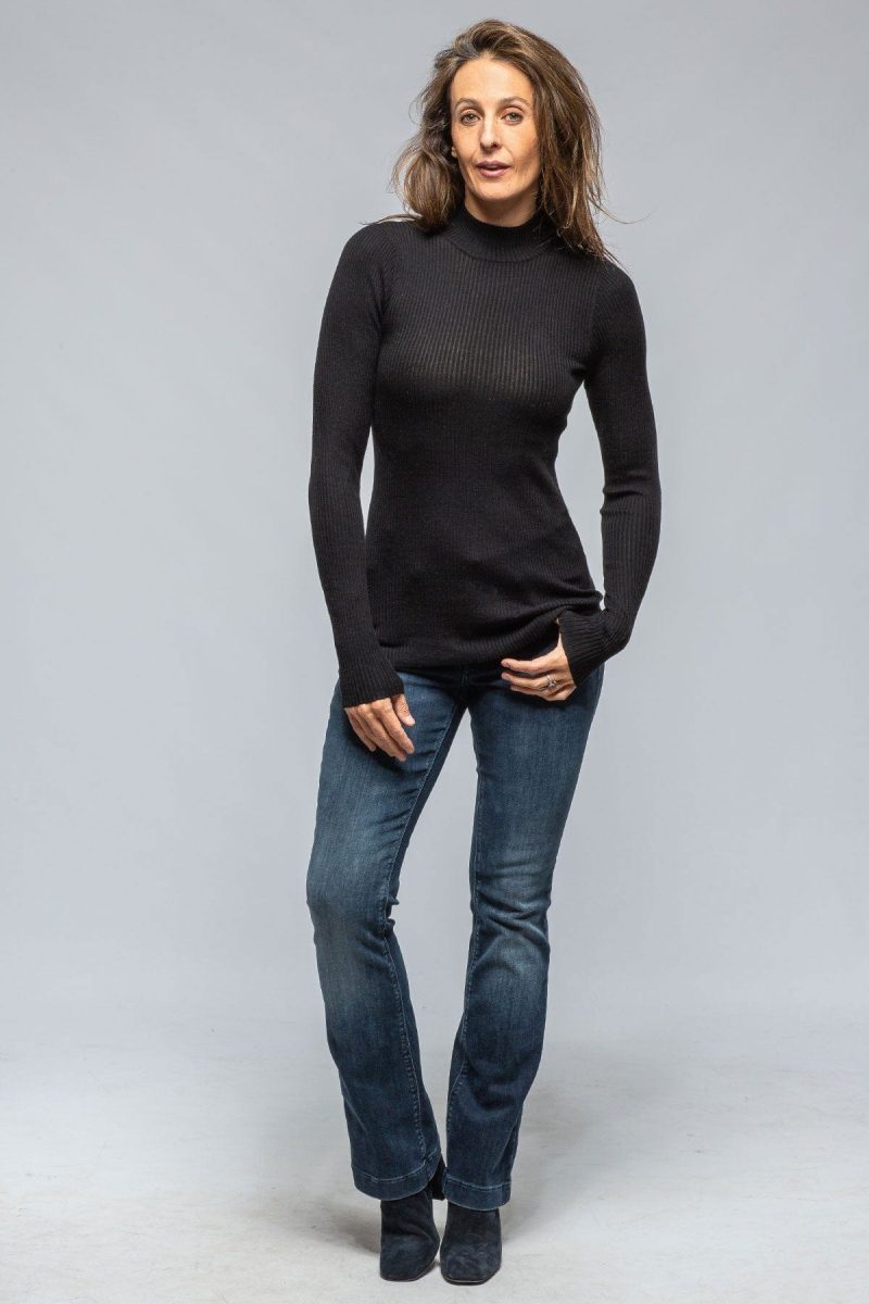 nells nelson pernilla mock neck turtle in black ladies tops axels vail 39512084087018