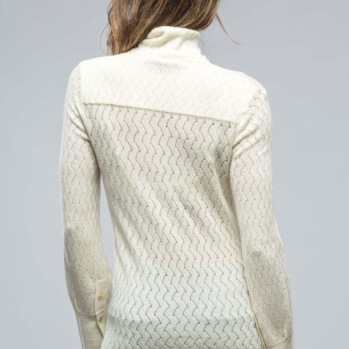 nells nelson seline lace stitch high neck top in milk white ladies sweaters axels vail 38523208007914