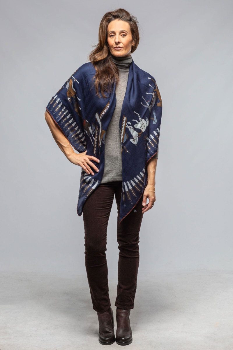 rani arabella american indian cashmere scarf in navy ladies accessories scarves axels vail 40614247497962