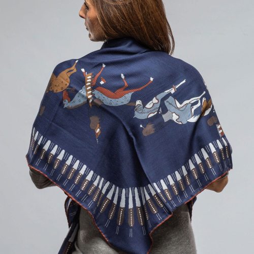 rani arabella american indian cashmere scarf in navy ladies accessories scarves axels vail 40614247760106