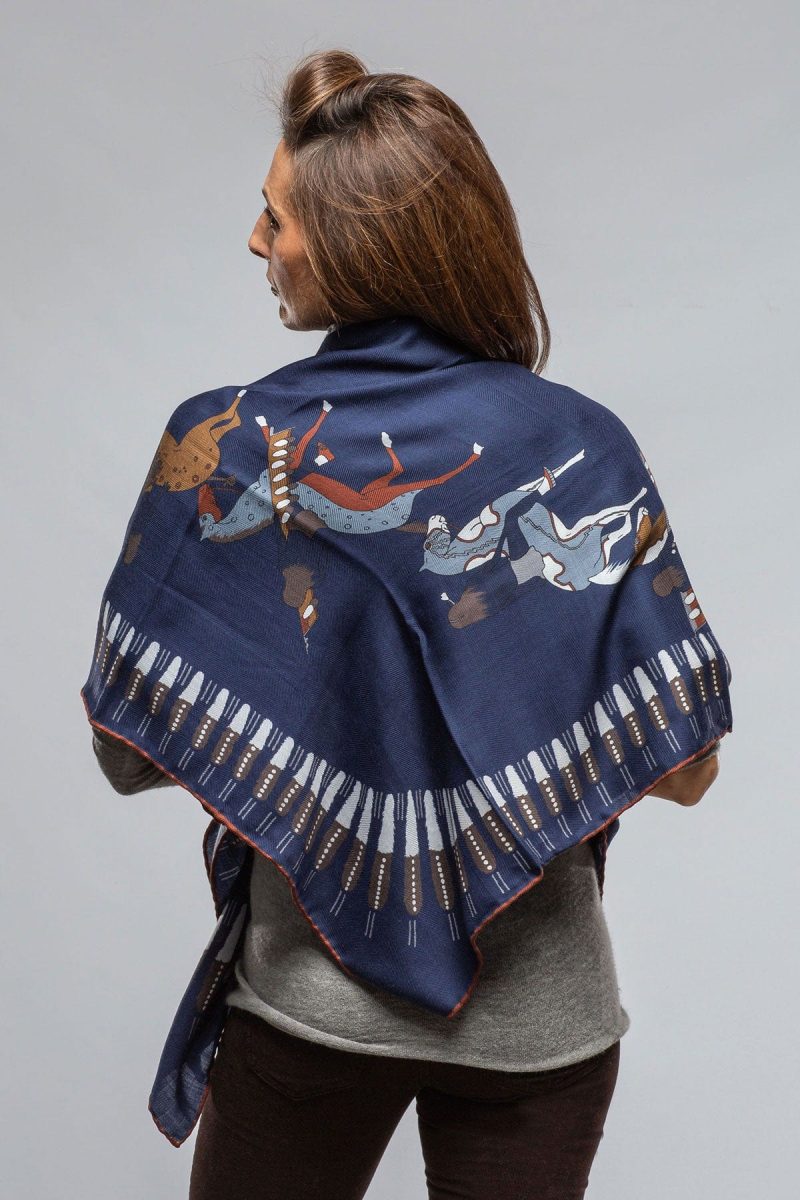 rani arabella american indian cashmere scarf in navy ladies accessories scarves axels vail 40614247760106