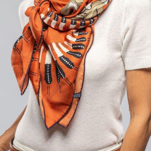 rani arabella american indian cashmere scarf in rust ladies accessories scarves axels vail 40228906795242