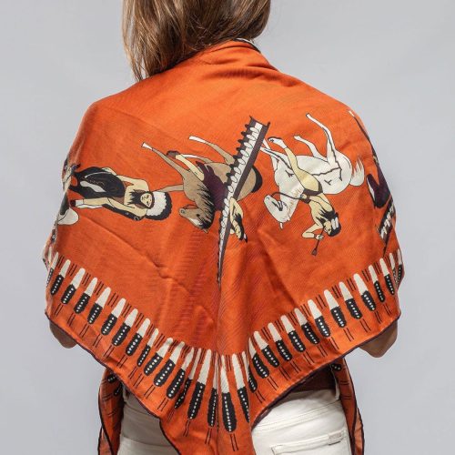 rani arabella american indian cashmere scarf in rust ladies accessories scarves axels vail 40228906926314