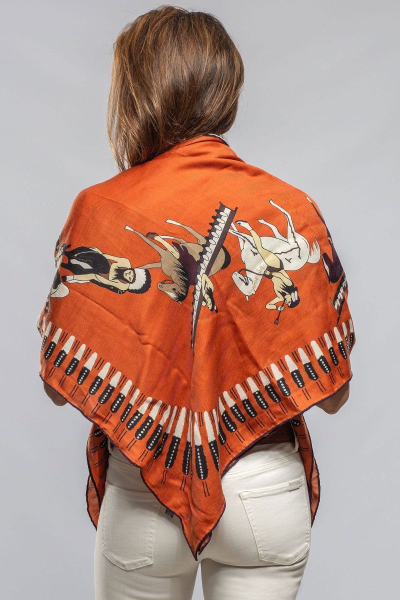 rani arabella american indian cashmere scarf in rust ladies accessories scarves axels vail 40228906926314