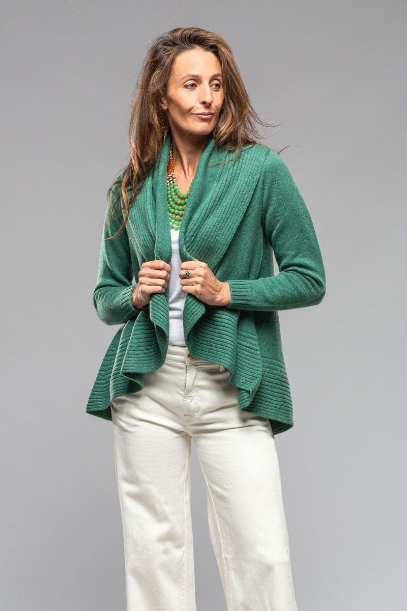 rani arabella margot cashmere open cardigan in emerald ladies sweaters axels vail 40217687195882