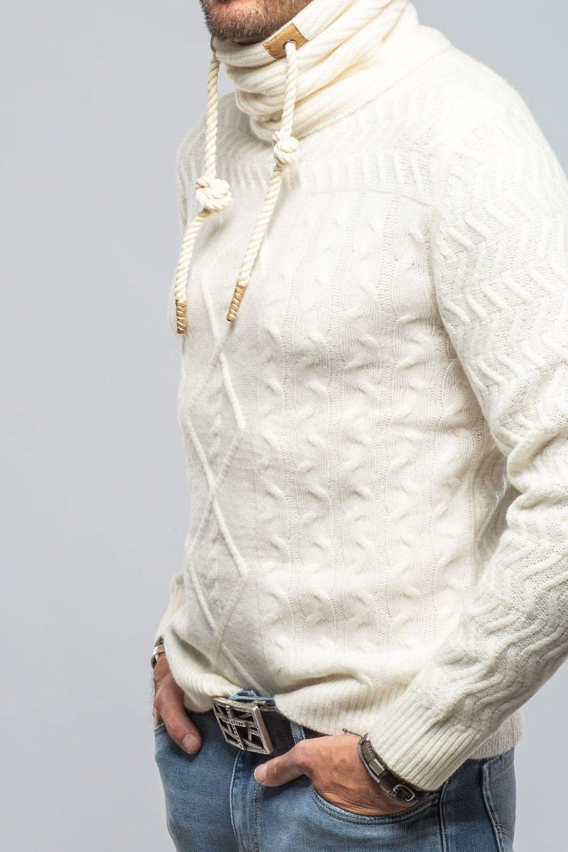 robert comstock jacob cashmere turtleneck in white mens sweaters axels vail 40391722696938