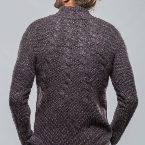 robert comstock james cable sweater in chocolate melange mens sweaters axels vail 40391727087850