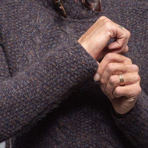 robert comstock james cable sweater in chocolate melange mens sweaters axels vail 40391727218922