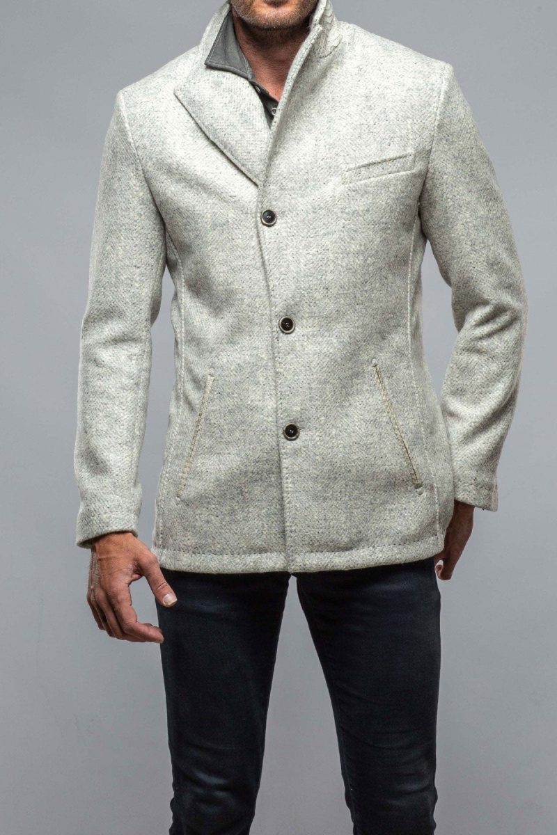 robert comstock tasman top coat with snake skin trim mens outerwear cloth axels vail 38114736439530