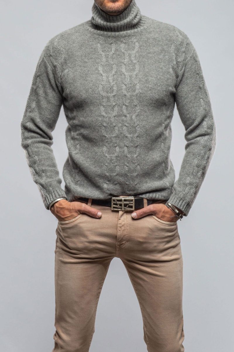 robert comstock thomas cashmere cable sweater in grey mens sweaters axels vail 40391728857322