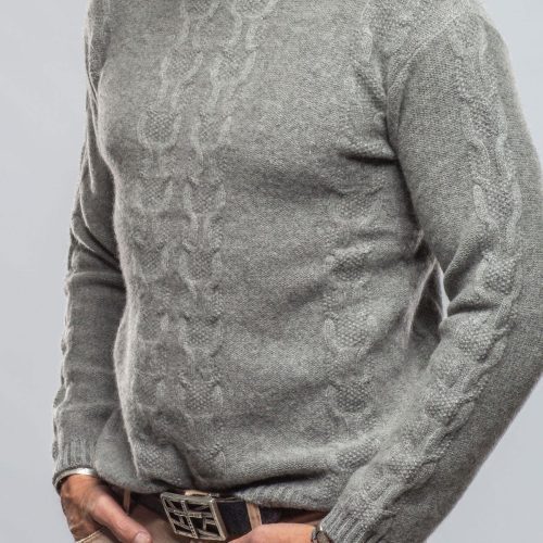 robert comstock thomas cashmere cable sweater in grey mens sweaters axels vail 40391728988394