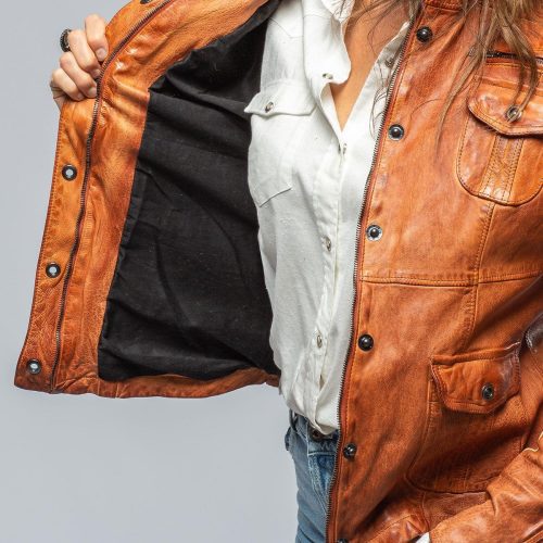 roncarati agave stonewash 4 pckt jkt in sienna ladies outerwear leather axels vail 39366483280106