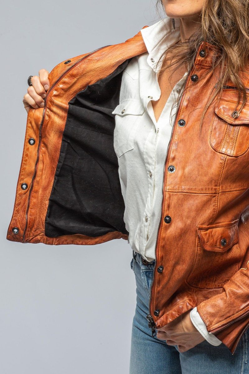 roncarati agave stonewash 4 pckt jkt in sienna ladies outerwear leather axels vail 39366483280106