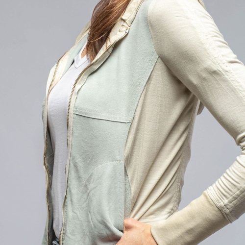 roncarati cruiser suede amp jersey hoodie in milk ladies outerwear leather axels vail 36481261109482