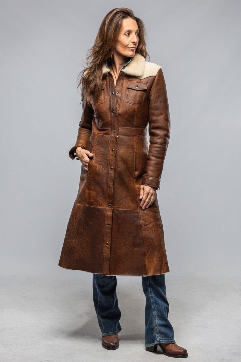 roncarati keli long shearling duster ladies outerwear shearling axels vail 40591420686570