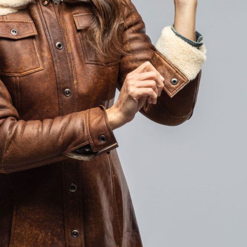 roncarati keli long shearling duster ladies outerwear shearling axels vail 40591421178090