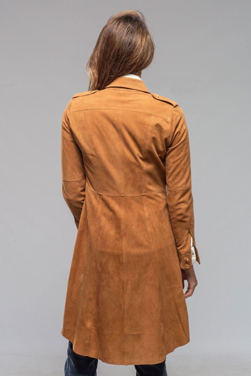 roncarati savannah long leather tunic in tobacco ladies outerwear leather axels vail 40217725403370