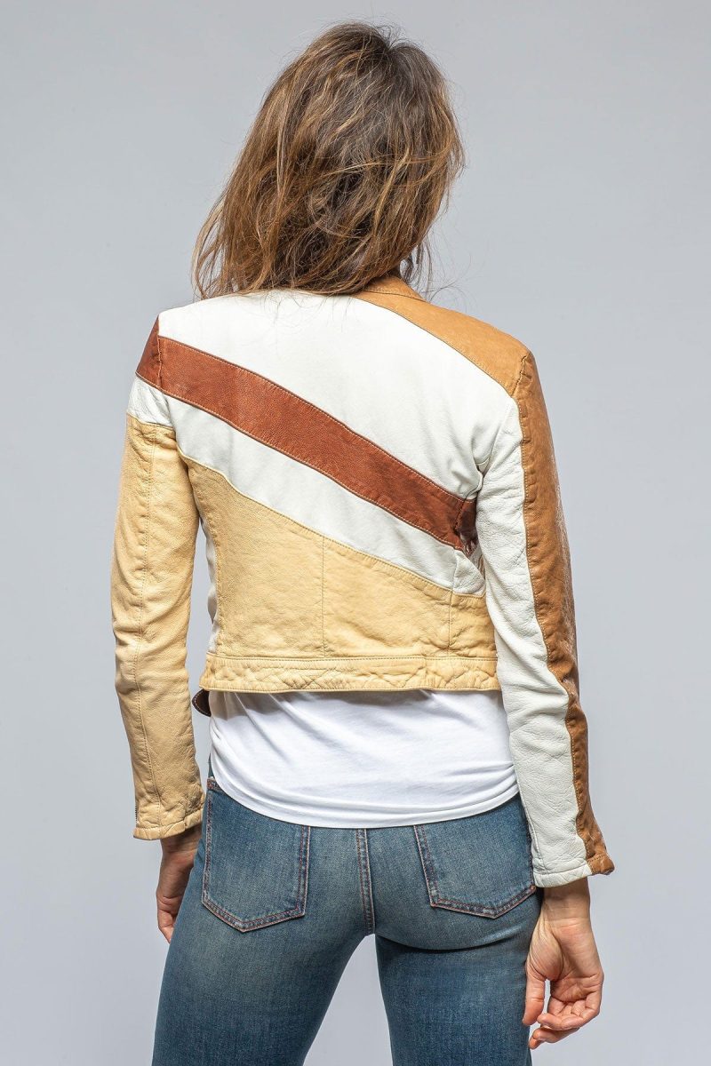 roncarati vespa jkt in beige white chocolate ladies outerwear leather axels vail 39965313269994