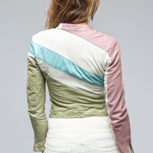 roncarati vespa jkt in sage lt blue pink white ladies outerwear leather axels vail 39965314613482