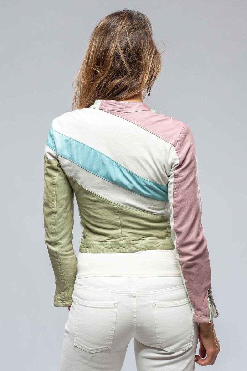 roncarati vespa jkt in sage lt blue pink white ladies outerwear leather axels vail 39965314613482