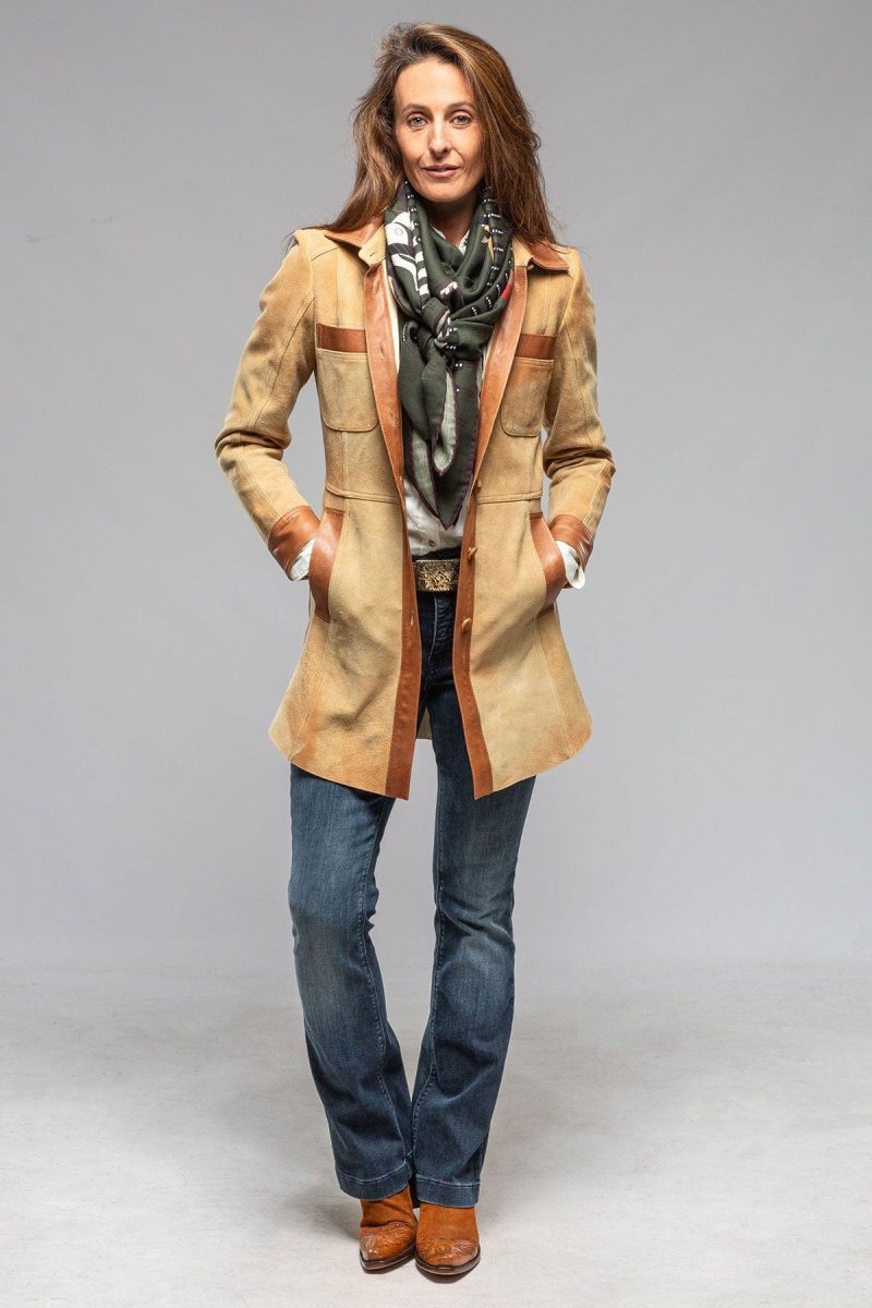 roncarati vienna woods shirt jacket in palomino cognac ladies outerwear leather axels vail 40217719734506