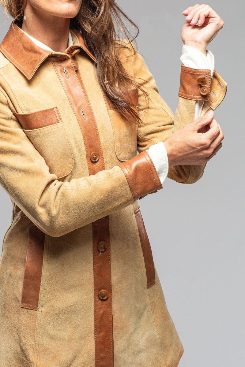 roncarati vienna woods shirt jacket in palomino cognac ladies outerwear leather axels vail 40217721831658