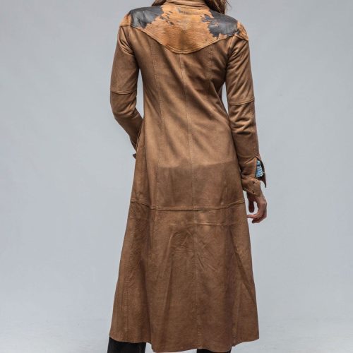 roncarati waggoner long hair on suede duster ladies outerwear leather axels vail 36611732537578