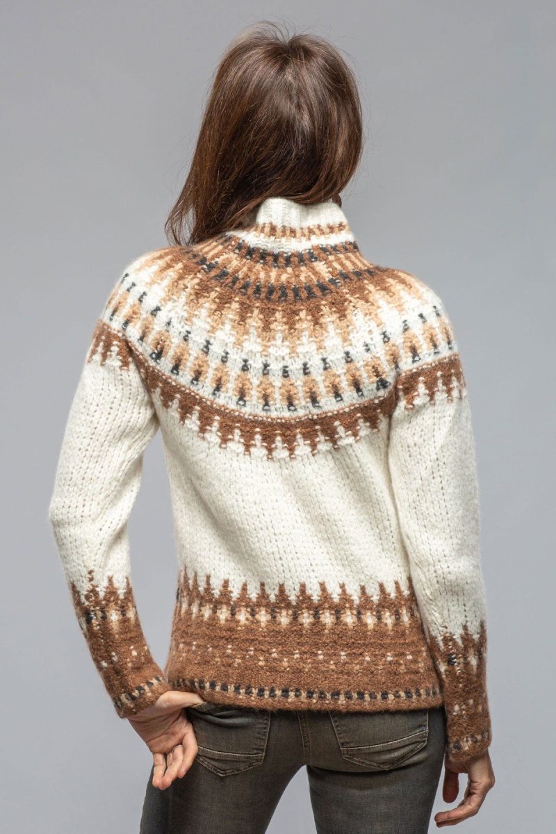 sonia villa andean mock neck sweater in natural ladies sweaters axels vail 40466589319402