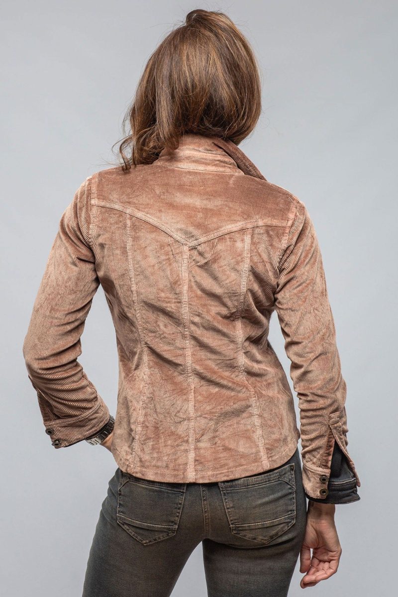 sonia villa bandera western shirt in cocoa ladies outerwear lightweight axels vail 40541771923690